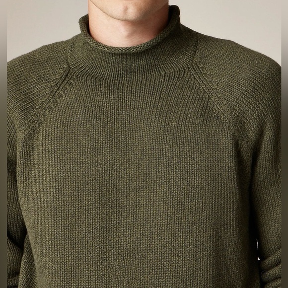 J. Crew 1988 Rollneck sweater in cotton. NWT size large. Green. Moss - Picture 8 of 8